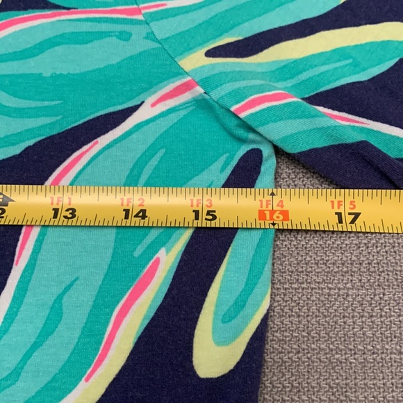 Lilly Pulitzer Tiger Palm Tropical Palm Tree Pattern Dress Tee Shirt Dress - Picture 9 of 13